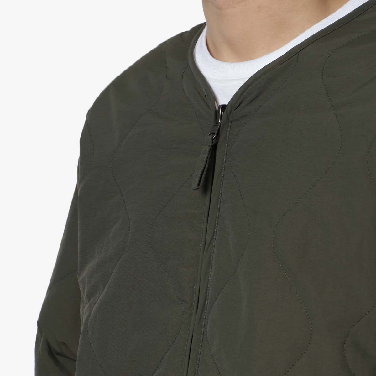 Stan Ray Quilted Liner Jacket, Olive, Detail Shot 2