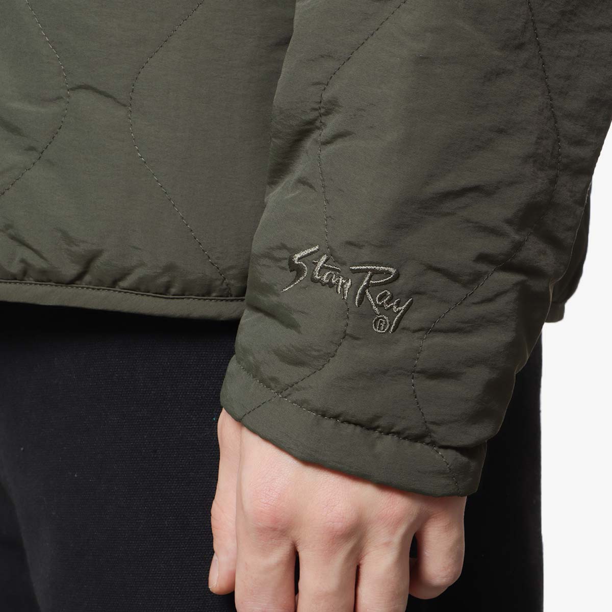 Stan Ray Quilted Liner Jacket, Olive, Detail Shot 3