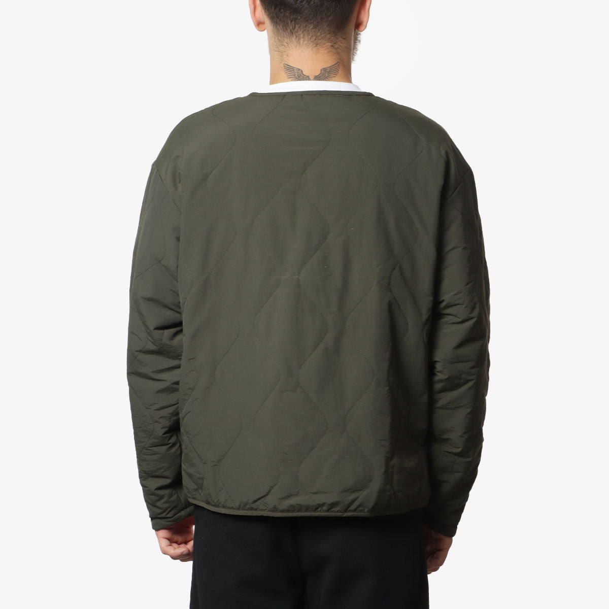 Stan Ray Quilted Liner Jacket, Olive, Detail Shot 4