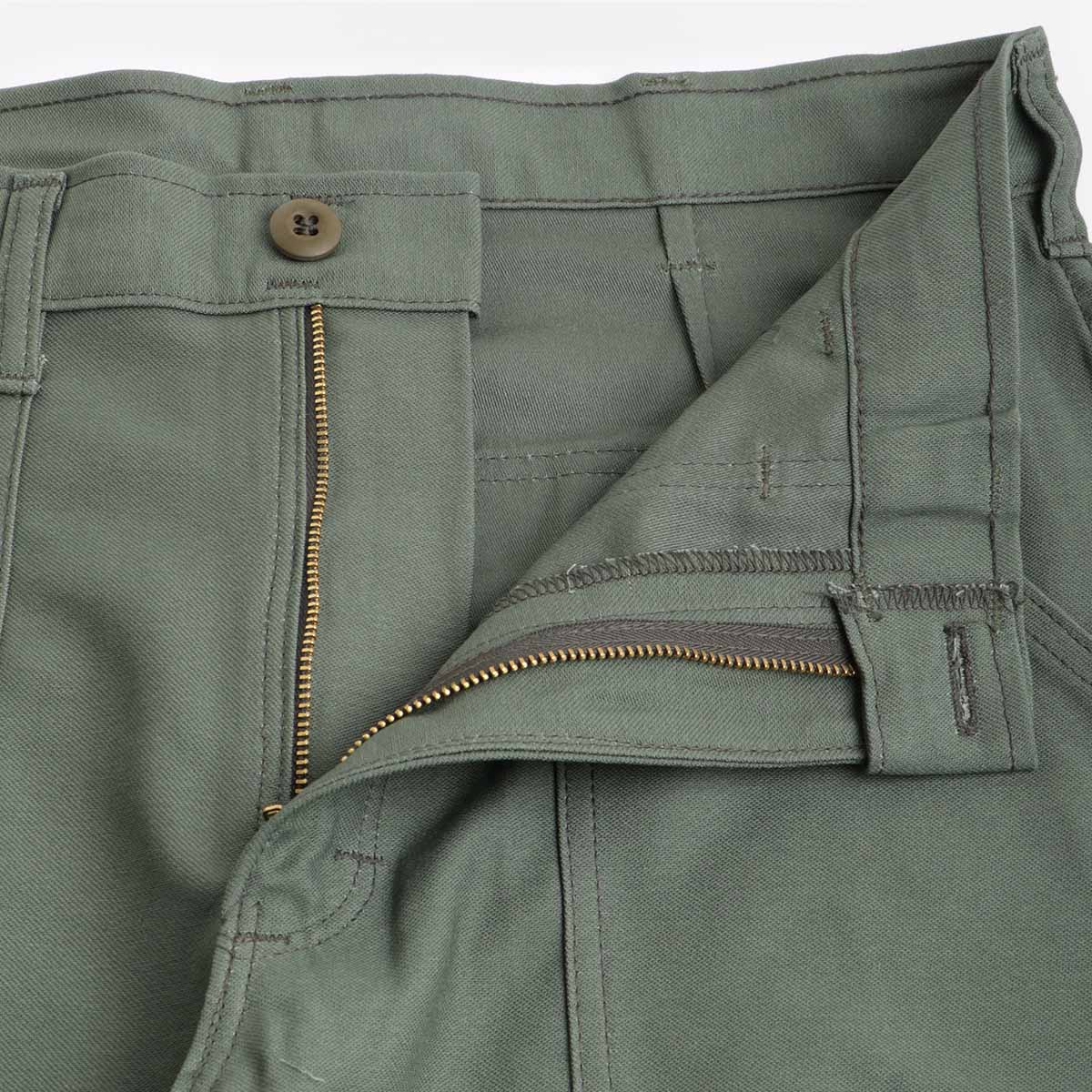 main Stan Ray Slim Fit 4 Pocket Fatigue Pant - 1300 series, Olive Sateen, Detail Shot 4