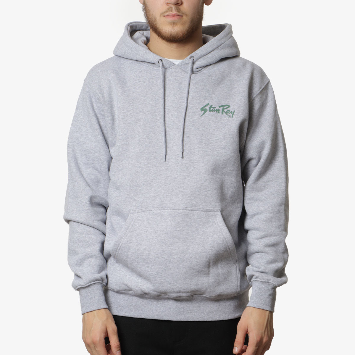 Stan Ray Stan OG Hoodie, Grey Marl Green, Detail Shot 1