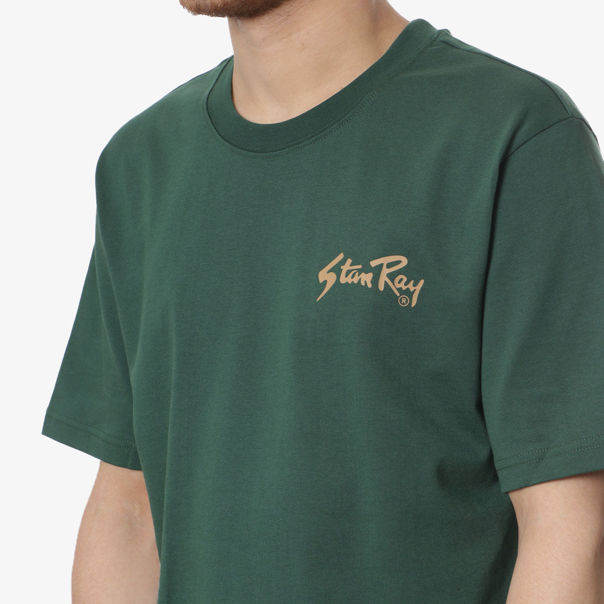 main Stan Ray Stan T-Shirt, Racing Green, Detail Shot 3