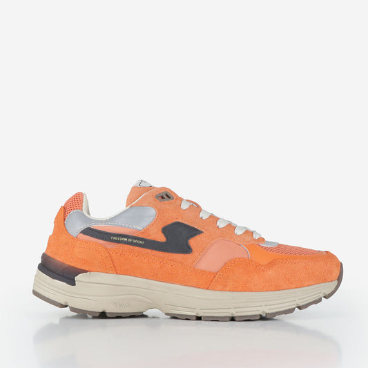 Stepney Workers Club Amiel S-Strike Geo Merged Shoes, Sport Orange, Detail Shot 1