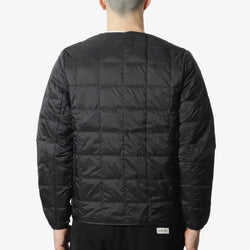 thumbnail Taion Crew Neck Button Down Jacket, Black, Detail Shot 4