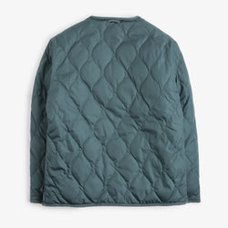 thumbnail Taion Military Reversible Crew Neck Down Jacket, Dark Green Black, Detail Shot 6