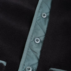 thumbnail Taion Military Reversible Crew Neck Down Jacket, Dark Green Black, Detail Shot 4