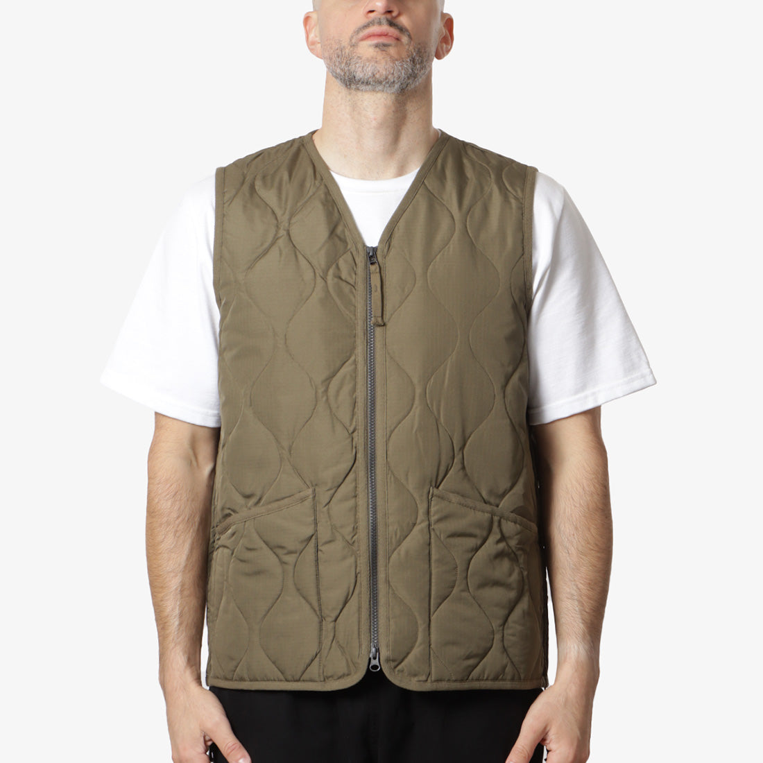 Taion Military Zip V Neck Down Vest