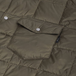 thumbnail Taion W-Pocket Down Shirt, Dark Olive, Detail Shot 2