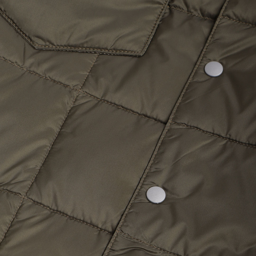 main Taion W-Pocket Down Shirt, Dark Olive, Detail Shot 4