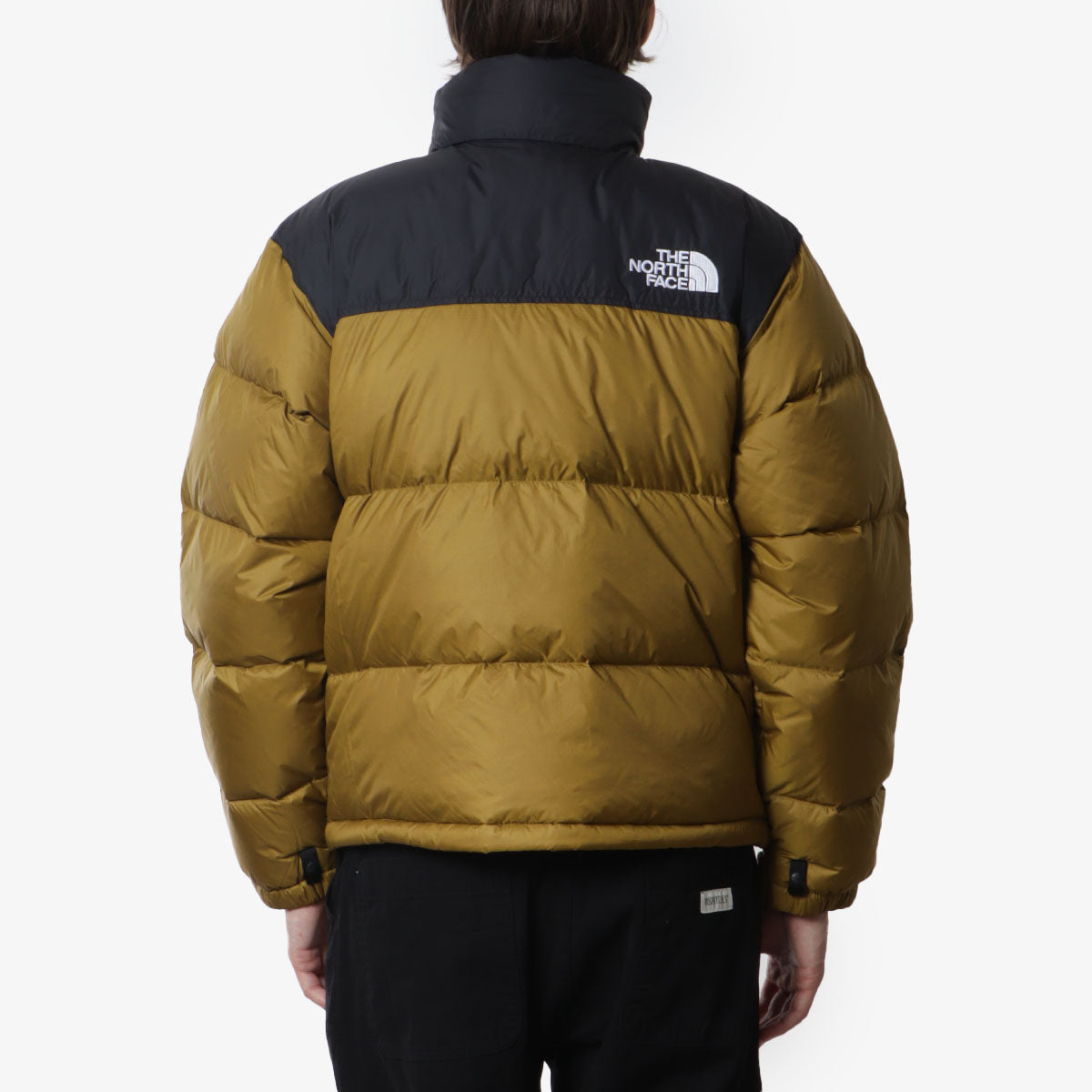 main The North Face 1996 Retro Nuptse Jacket, Moss Green TNF Black, Detail Shot 3