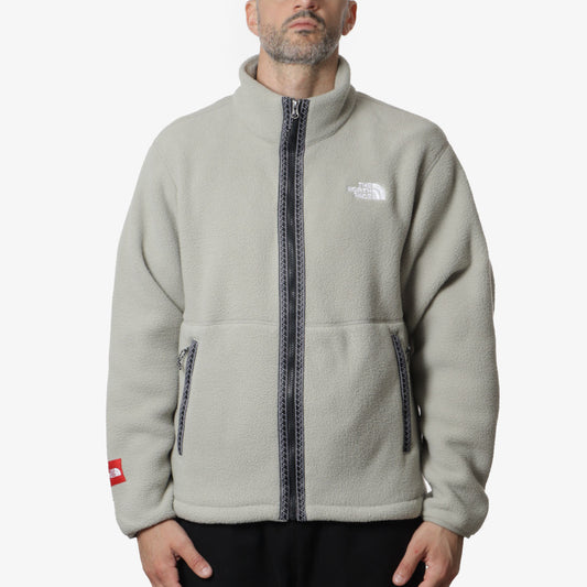 The North Face Fleeski Full Zip Jacket, Clay Grey, Detail Shot 1