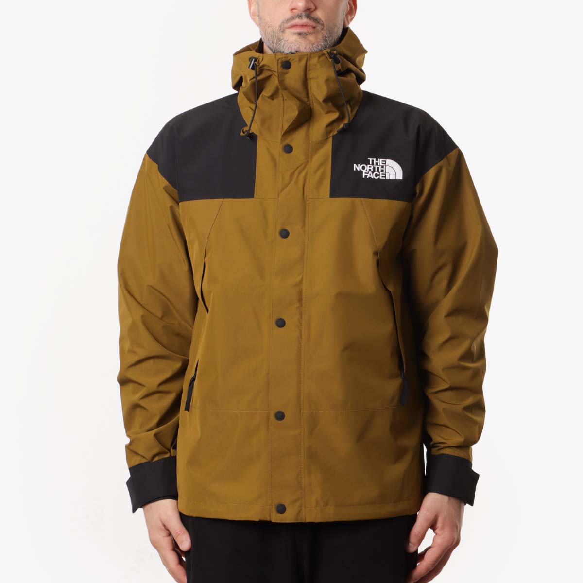 The North Face Gore-Tex Mountain Jacket, Moss Green TNF Black, Detail Shot 1