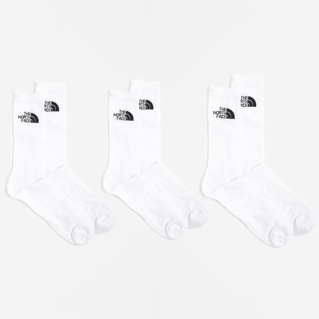 main The North Face Multi Sport Cushion Crew Sock 3 Pack, TNF White, Detail Shot 1