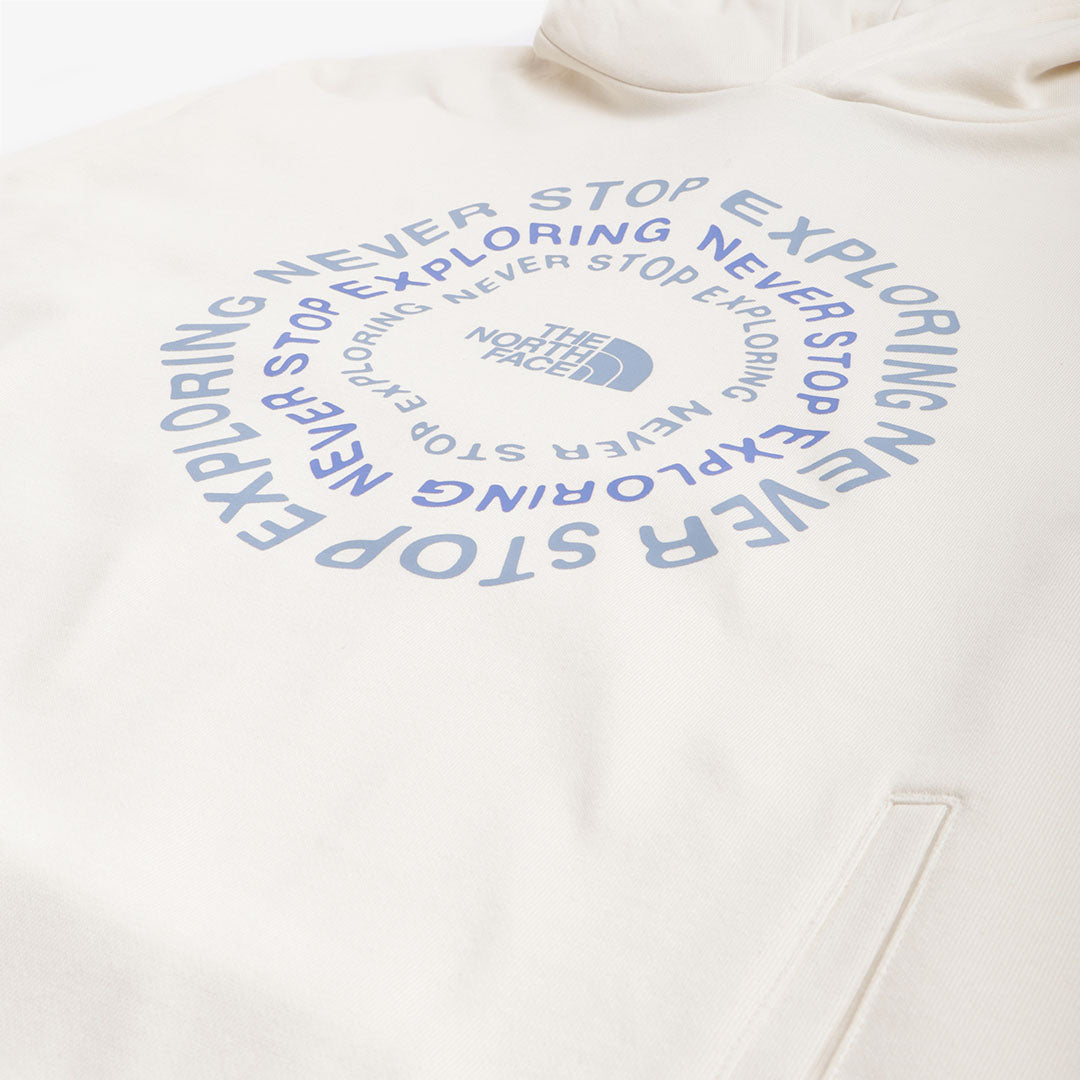 main The North Face NSE Graphic Pullover Hoodie, White Dune, Detail Shot 2