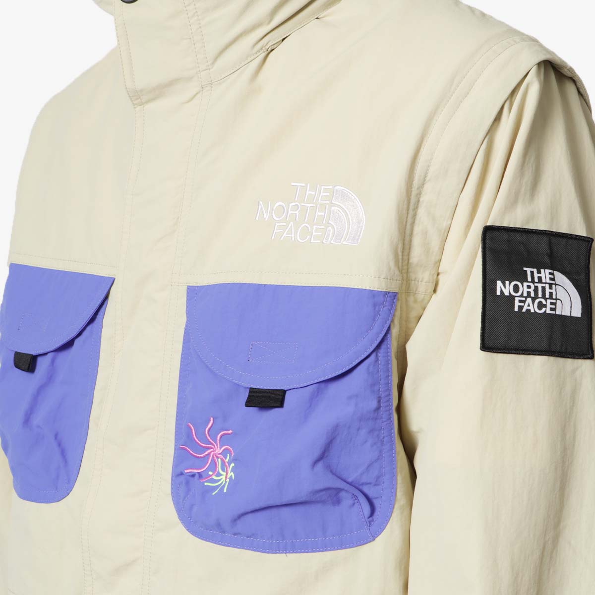 The North Face x Yinka Ilori Convertible Jacket, Gravel, Detail Shot 3