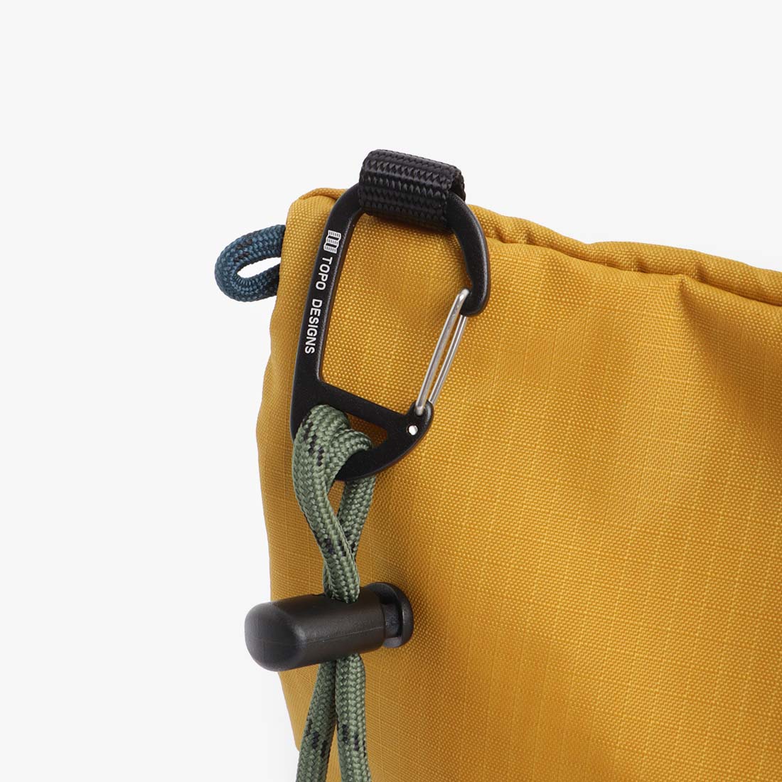 main Topo Designs Mountain Accessory Shoulder Bag, Mustard/Dark Khaki, Detail Shot 3