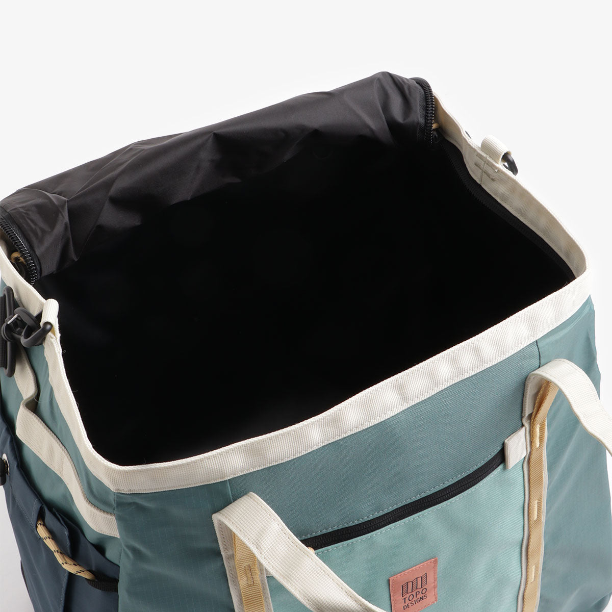 main Topo Designs Mountain Gear Bag, Geode Green/Sea Pine, Detail Shot 4