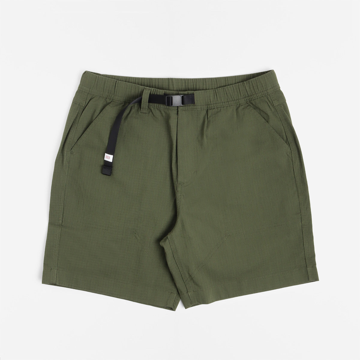 main Topo Designs Mountain Ripstop Shorts, Olive, Detail Shot 1