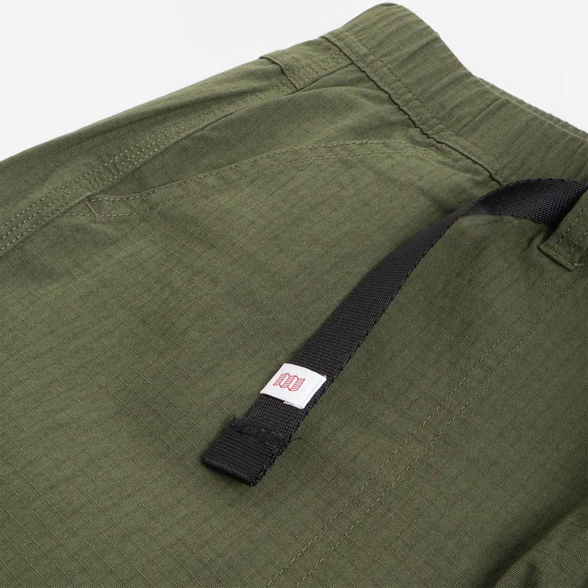 main Topo Designs Mountain Ripstop Shorts, Olive, Detail Shot 2