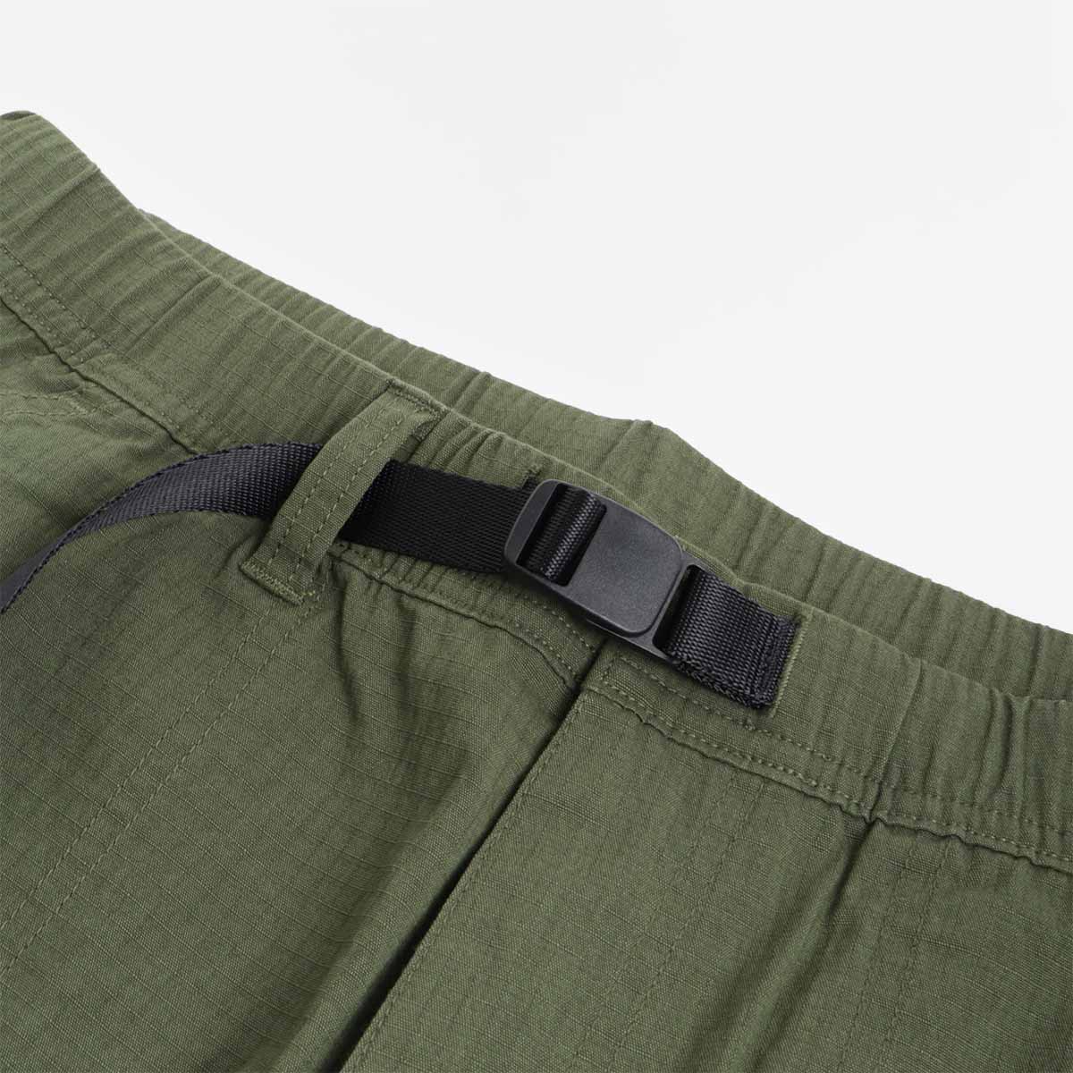 main Topo Designs Mountain Ripstop Shorts, Olive, Detail Shot 3