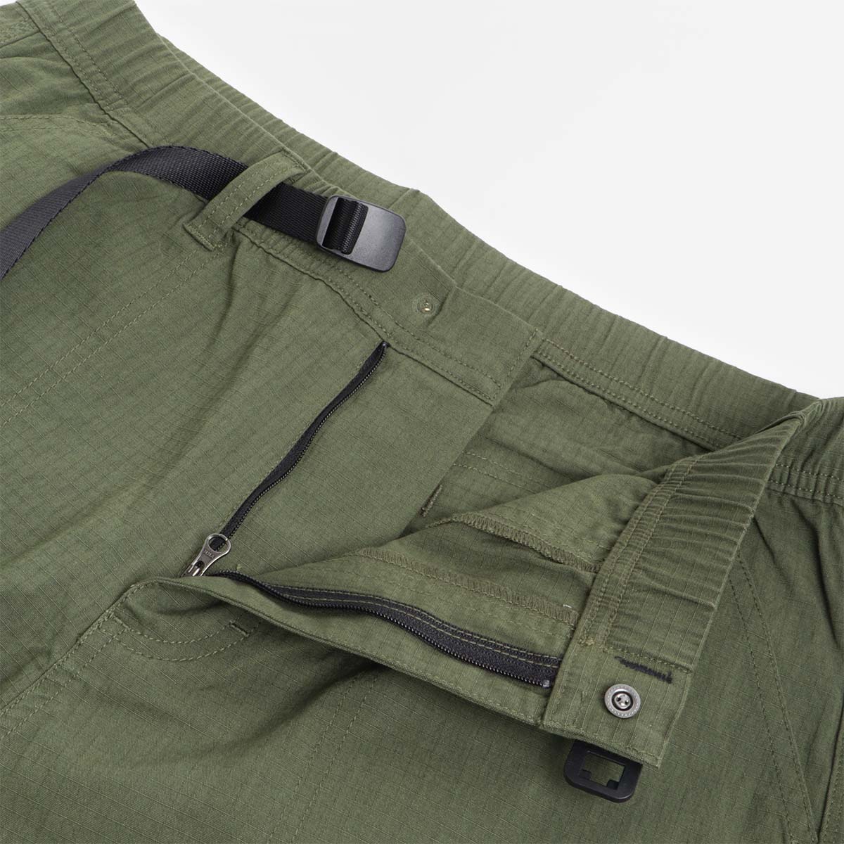 main Topo Designs Mountain Ripstop Shorts, Olive, Detail Shot 4