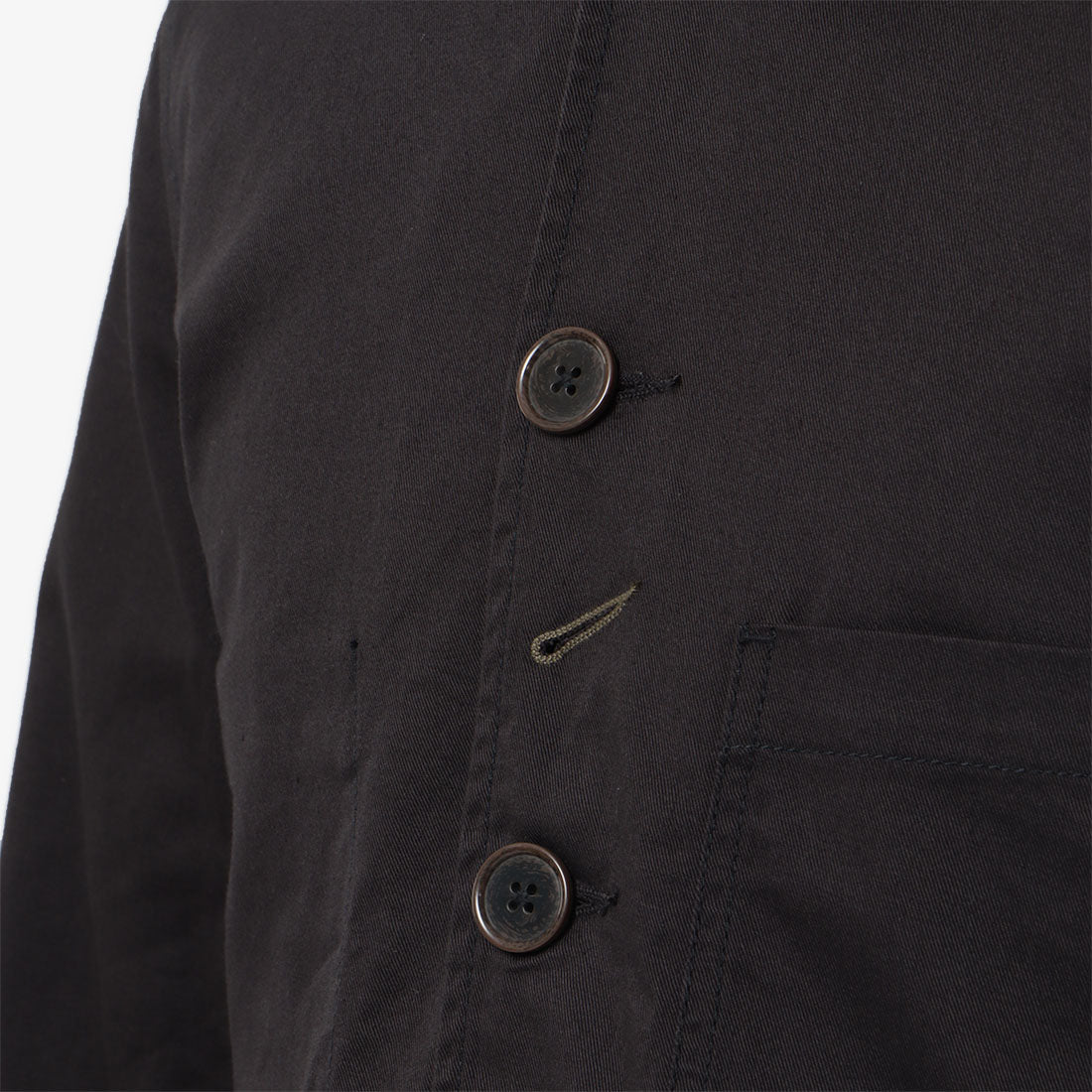 Universal Works Bakers Jacket, Black, Detail Shot 4