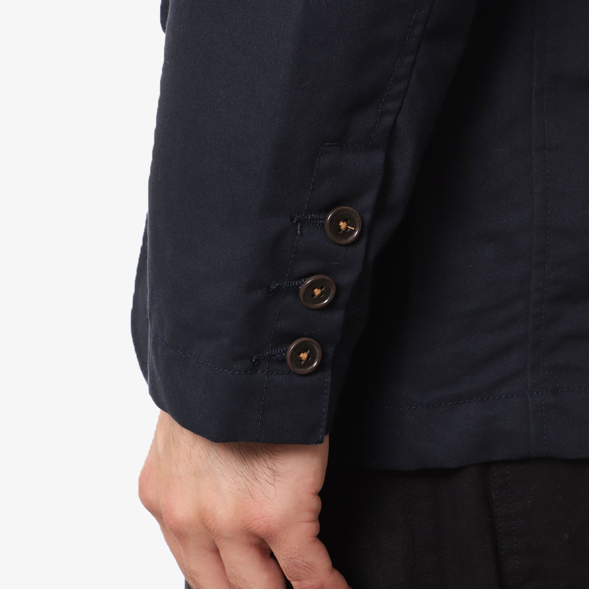 Universal Works Capitol Jacket, Navy Brushed Polytech, Detail Shot 4