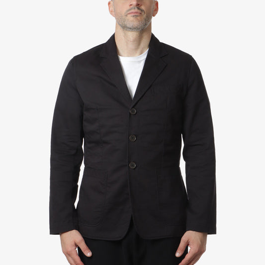 Universal Works London Jacket, Black Twill, Detail Shot 1