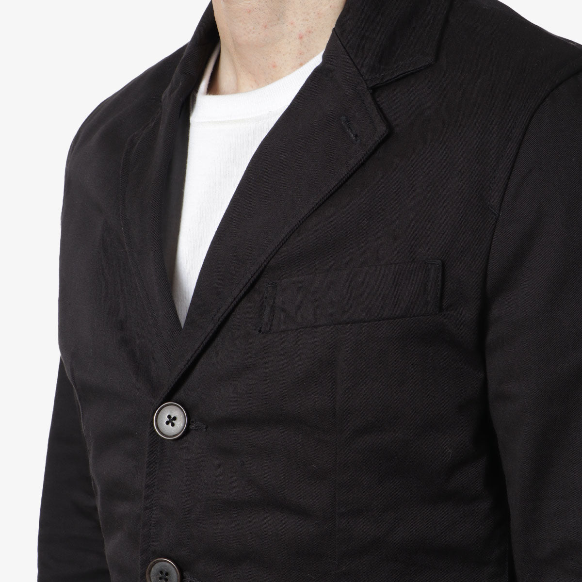 main Universal Works London Jacket, Black Twill, Detail Shot 2