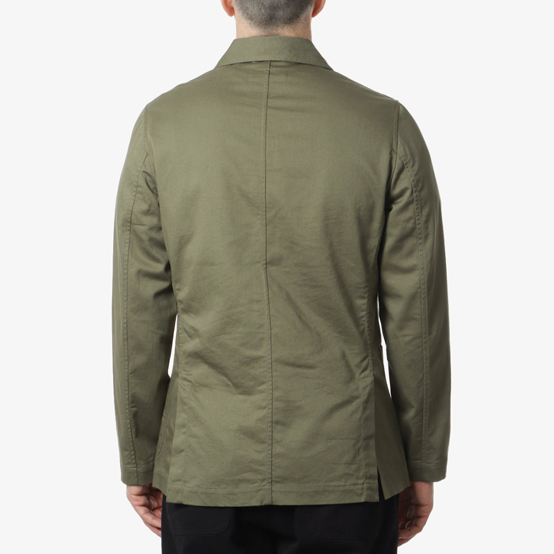 Universal Works London Jacket, Light Olive Twill, Detail Shot 3