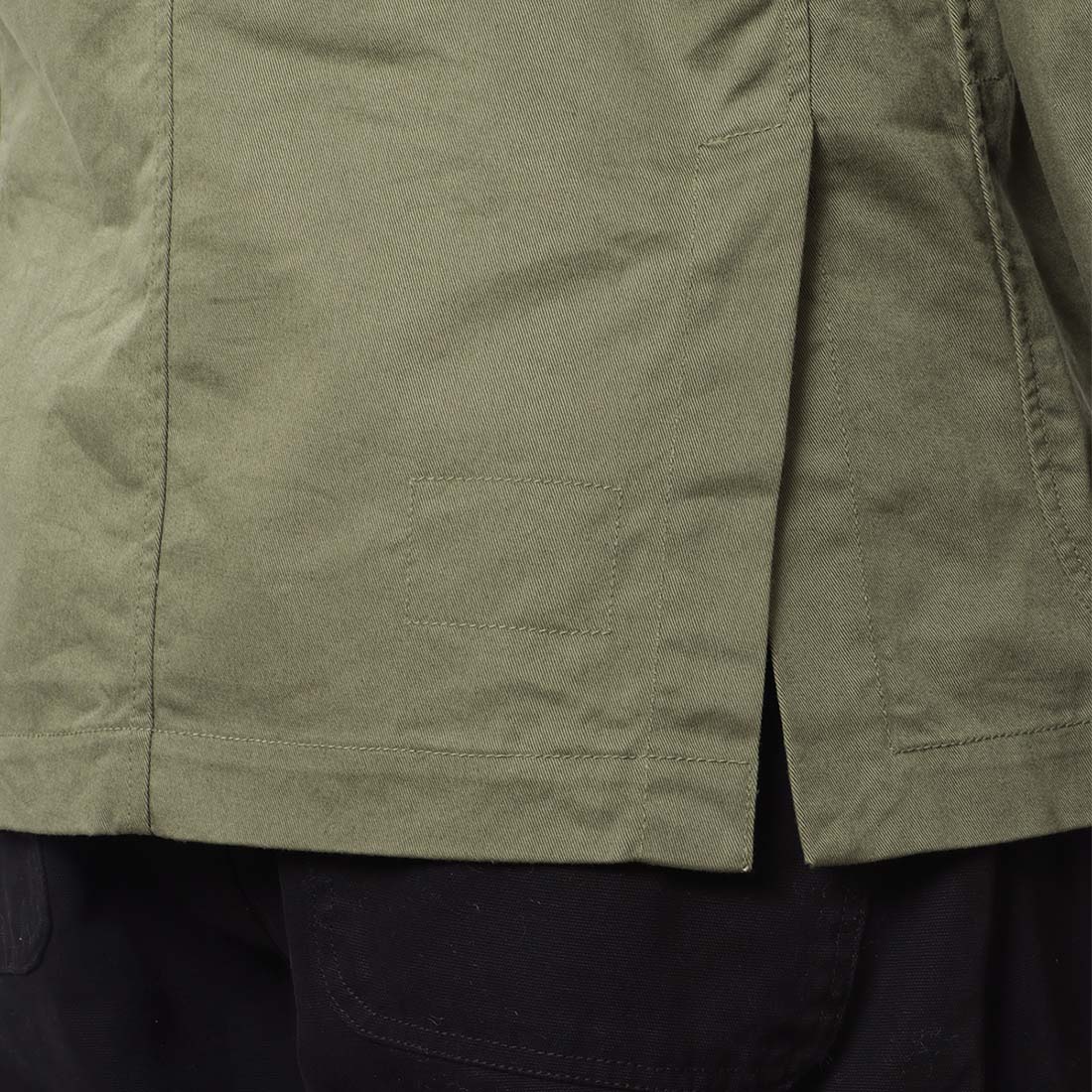 Universal Works London Jacket, Light Olive Twill, Detail Shot 4