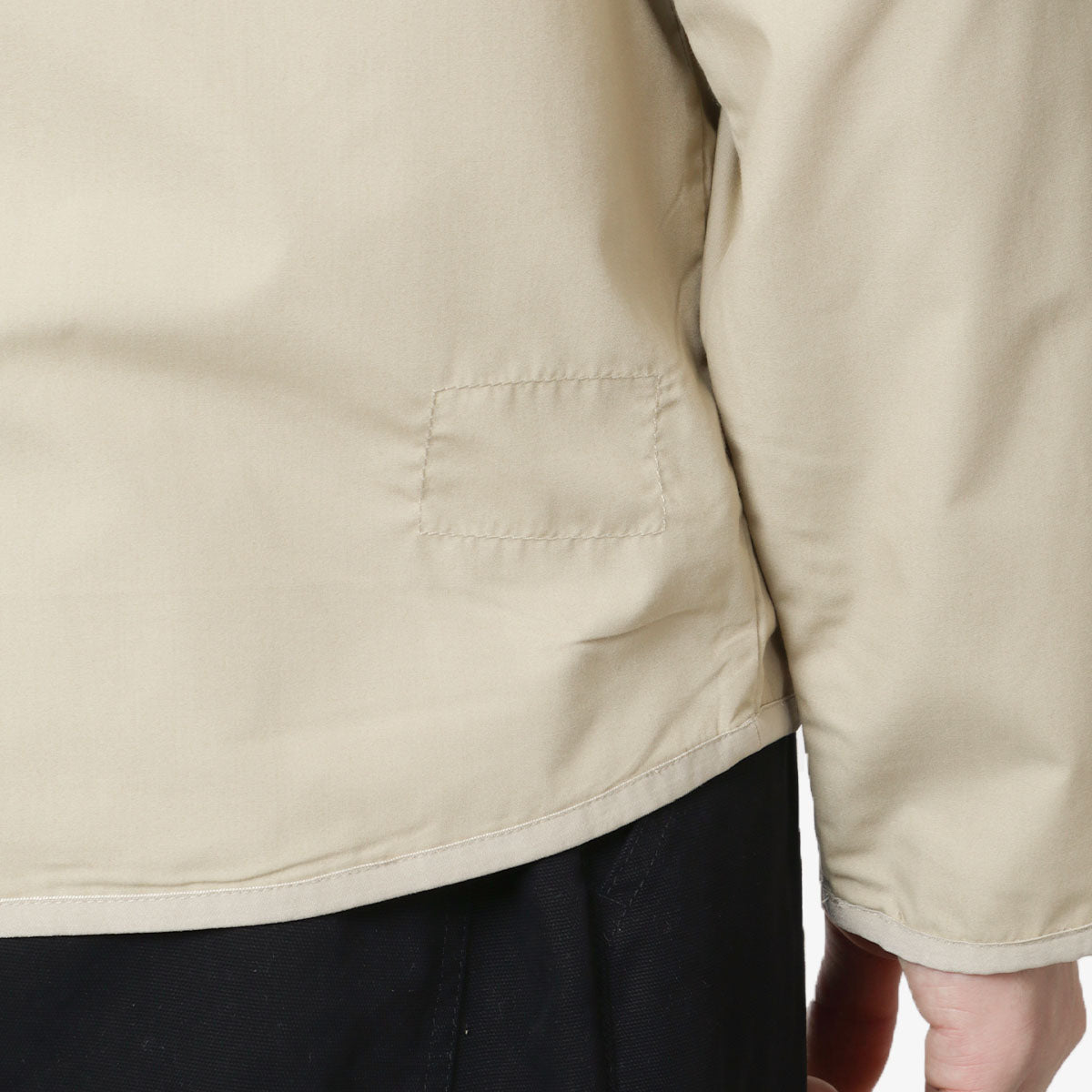 Universal Works Parachute Liner Jacket, Sand Recycled Poly Tech, Detail Shot 3