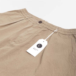 thumbnail Universal Works Pleated Track Shorts, Summer Oak Seersucker II, Detail Shot 2