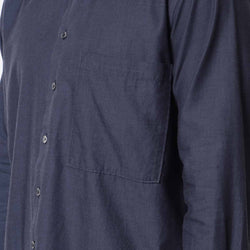 thumbnail Universal Works Square Pocket Shirt, Navy SG Brushed Twill, Detail Shot 2