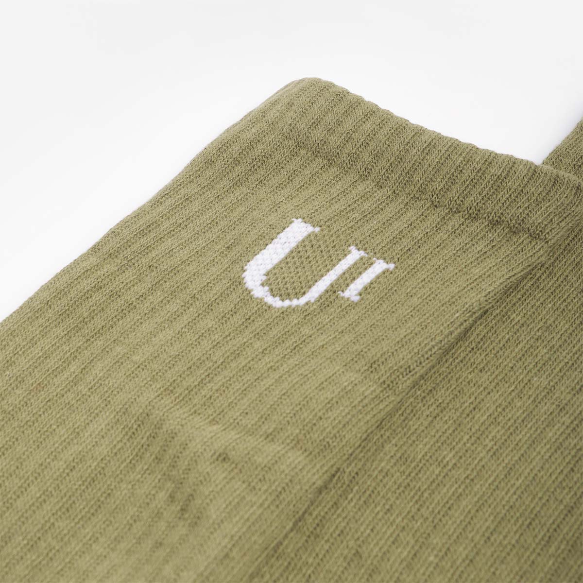 Urban Industry Classic Socks 3 Pack, Olive Green, Detail Shot 4