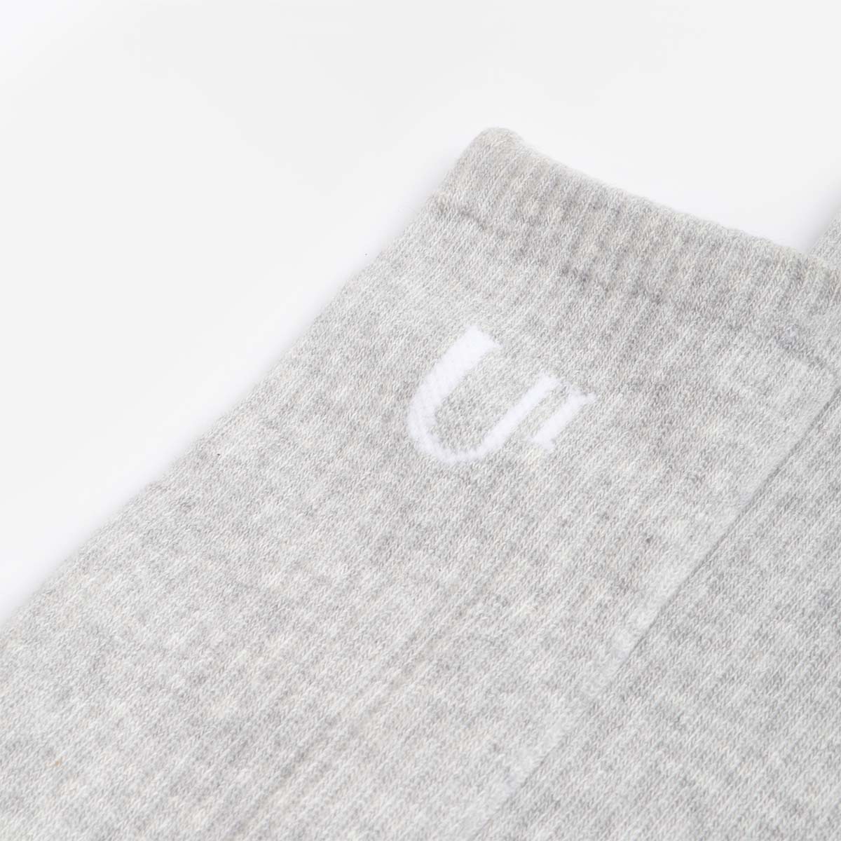 Urban Industry Classic Socks 3 Pack, Grey Heather, Detail Shot 4