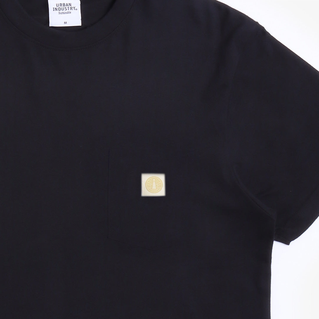 main Urban Industry Organic Beacon Pocket T-Shirt, Black, Detail Shot 2