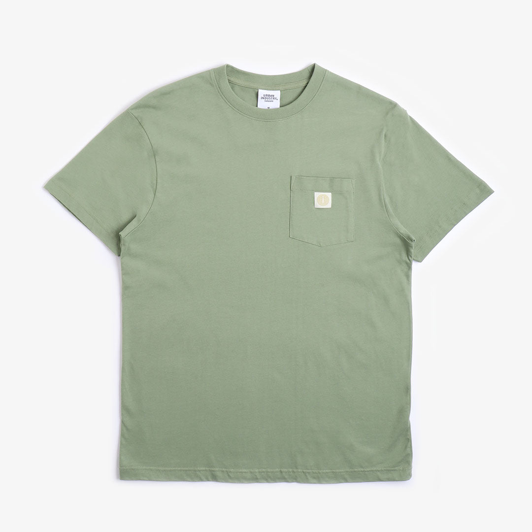 main Urban Industry Organic Beacon Pocket T-Shirt, Olive Green, Detail Shot 1