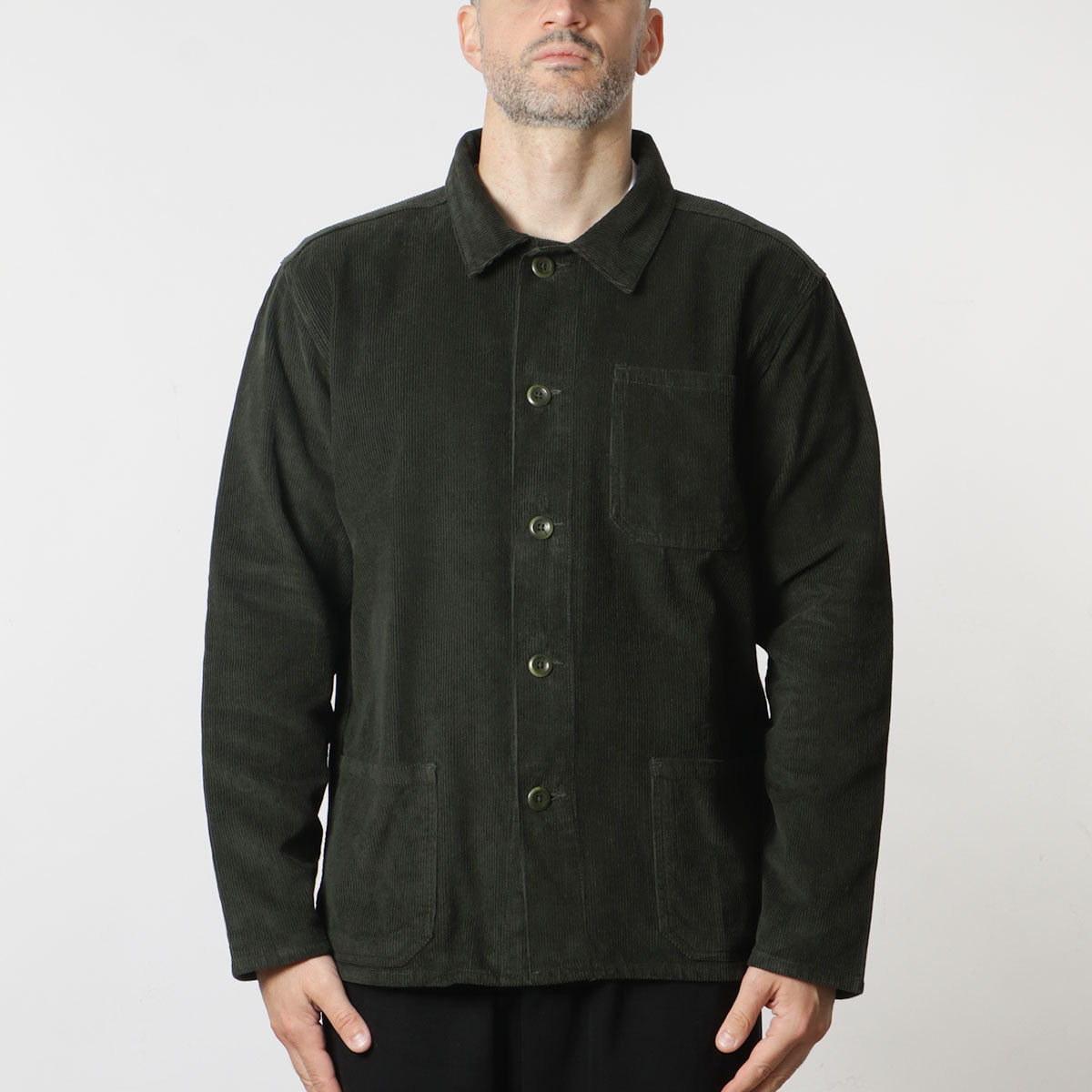 Uskees Buttoned Cord Overshirt