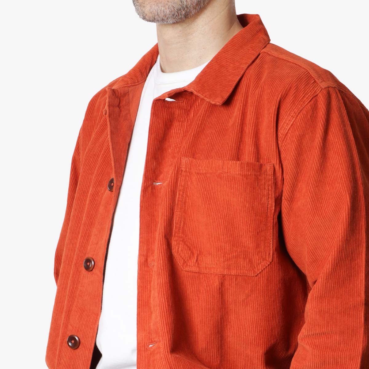 Uskees Buttoned Cord Overshirt