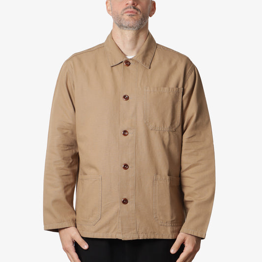 Uskees Buttoned Overshirt, Khaki, Detail Shot 1