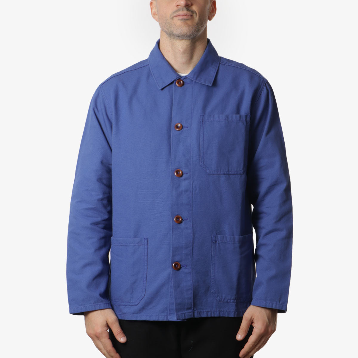 Uskees Buttoned Overshirt, Ultra Blue, Detail Shot 1