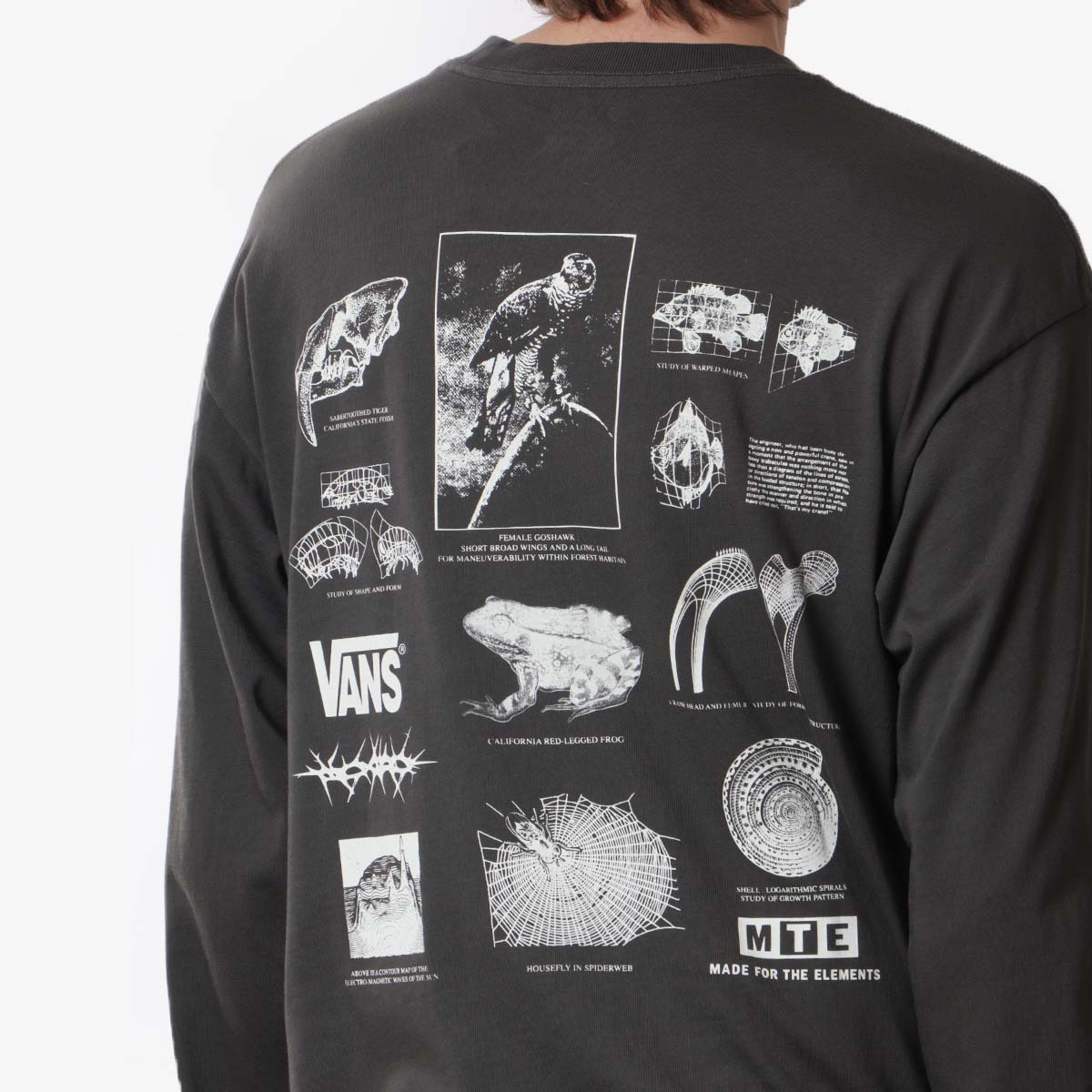 main Vans MTE Brain Storms Long Sleeve T-Shirt, Black, Detail Shot 4