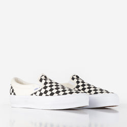 thumbnail Vans Premium Slip-On Reissue 98 Shoes, LX Checkerboard Black Off White, Detail Shot 2