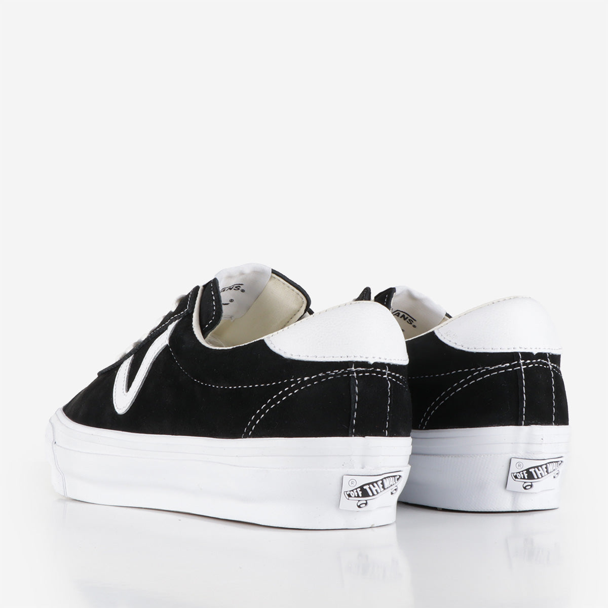 main Vans Premium Sport 73 Shoes, LX Pig Suede Black White, Detail Shot 3