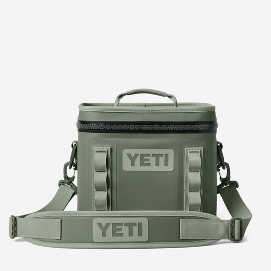 YETI Hopper Flip 8 Soft Cooler, Camp Green, Detail Shot 1