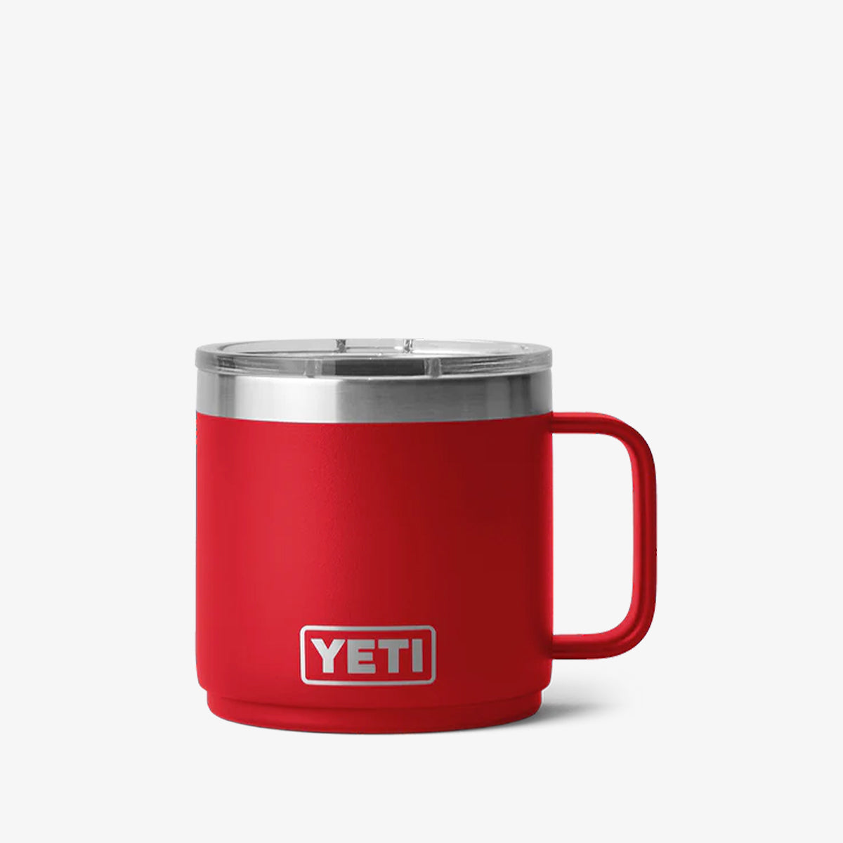 main YETI Rambler 14oz Mug, Rescue Red, Detail Shot 1