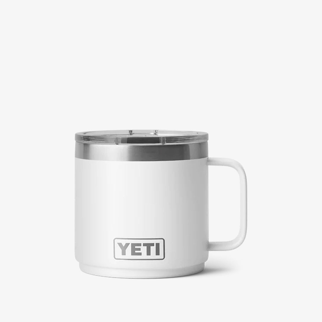 main YETI Rambler 14oz Mug, White, Detail Shot 1