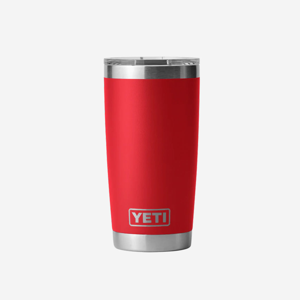 main YETI Rambler 20oz Tumbler, Rescue Red, Detail Shot 1