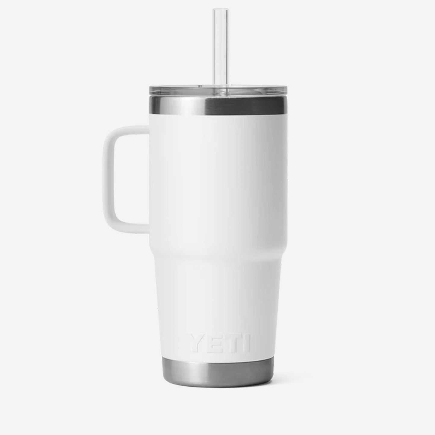 YETI Rambler 25oz Straw Mug, White, Detail Shot 2